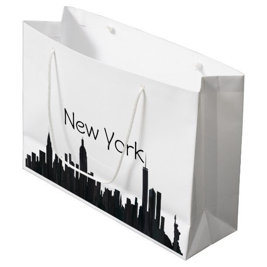 NEW YORK, NY SKYLINE-ÖLE - GROßE GESCHENKTÜTE (Vorderseite Schrägansicht)