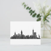 NEW YORK, NY SKYLINE PAINTBRUSH - POSTKARTE (Stehend Vorderseite)
