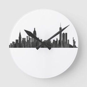 NEW YORK, NY SKYLINE PAINTBRUSH - RUNDE WANDUHR