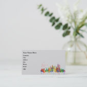 NEW YORK, NY SKYLINE - Visitenkarten Visitenkarte (Stehend Vorderseite)
