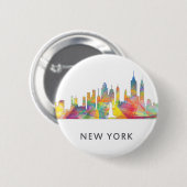 NEW YORK, NY SKYLINE WB1 - BUTTON (Vorne & Hinten)