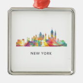 NEW YORK, NY SKYLINE WB1 - SILBERNES ORNAMENT (Vorne)