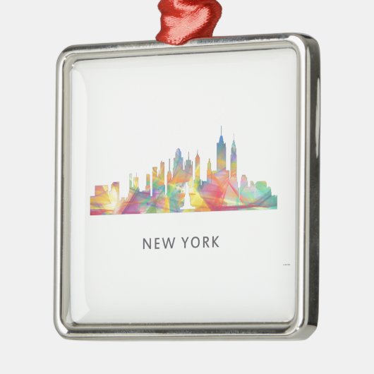 NEW YORK, NY SKYLINE WB1 - SILBERNES ORNAMENT (Links)
