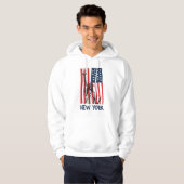 New York NY Statue of Liberty USA Flag Hoodie (Vorne ganz)
