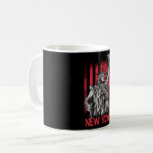 New York NY Statue of Liberty USA Flag Kaffeetasse (Vorderseite Links)