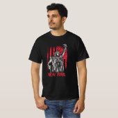 New York NY Statue of Liberty USA Flag T-Shirt (Vorne ganz)