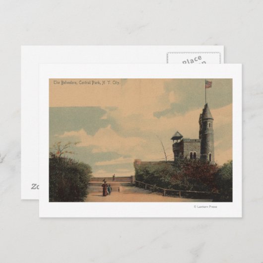 New York, NY - The Belvedere in Central Park Postkarte (Vorne/Hinten)