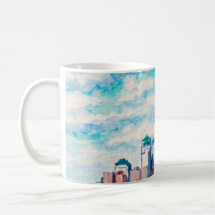 New York, NY, USA. Aussicht auf die Wolkenkratzer Kaffeetasse
