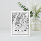 New York NY USA United Staaten Travel City Map Postkarte (Stehend Vorderseite)