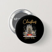 New York Ny Weihnachts-Mädels-Trip-Matching Button (Vorne & Hinten)