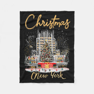 New York Ny Weihnachts-Mädels-Trip-Matching Fleecedecke