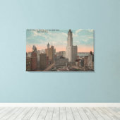 New York, NY - Woolworth Gebäude und City Hall Leinwanddruck (Insitu (Holzboden))