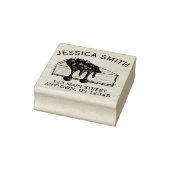 New York NYC Cherry Cheesecake Slice Adresse Gummistempel (Stempel)