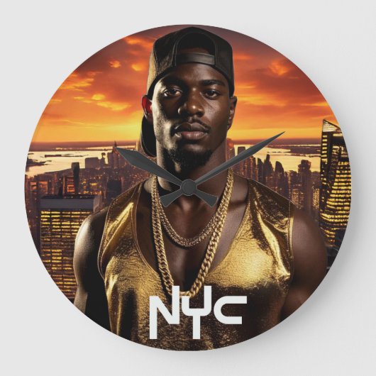 NEW YORK - NYC GROßE WANDUHR (Vorderseite)