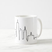NEW YORK NYC Manhatten USA City Skyline Silhouette Kaffeetasse (VorderseiteRechts)