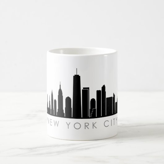 NEW YORK NYC Manhatten USA City Skyline Silhouette Kaffeetasse (Mittel)