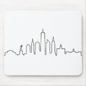 NEW YORK NYC Manhatten USA City Skyline Silhouette Mousepad (Vorne)