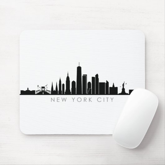 NEW YORK NYC Manhatten USA City Skyline Silhouette Mousepad (Mit Mouse)
