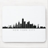 NEW YORK NYC Manhatten USA City Skyline Silhouette Mousepad (Vorne)