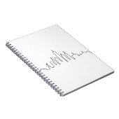 NEW YORK NYC Manhatten USA City Skyline Silhouette Notizblock (Rechte Seite)