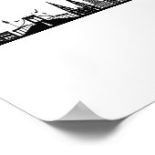 NEW YORK NYC Manhatten USA City Skyline Silhouette Poster (Ecke)