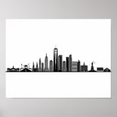 NEW YORK NYC Manhatten USA City Skyline Silhouette Poster (Vorne)