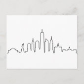 NEW YORK NYC Manhatten USA City Skyline Silhouette Postkarte (Vorderseite)