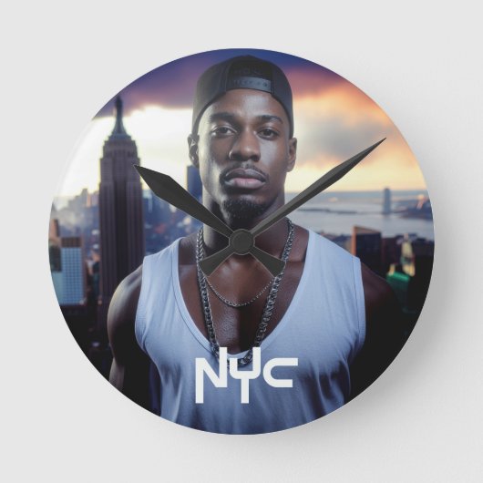 NEW YORK - NYC RUNDE WANDUHR (Vorderseite)
