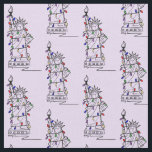 New York NYC Statue Liberty Christmas Chanukah Stoff<br><div class="desc">Das Fabric besticht durch eine originelle New Yorker Illustration einer berühmten Sehenswürdigkeit, der Freiheitsstatue, die für den Urlaub mit einem Lichtstrahl "gekleidet" ist. Ideal für Weihnachten oder Hanukkah Nähen und Crafting! Dieses Design ist auch auf anderen Produkten erhältlich. Sehen Sie nicht, wonach Sie suchen? Brauchen Sie Hilfe bei der Anpassung?...</div>