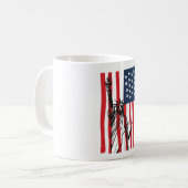New York NYC Statue of Liberty USA Flag Kaffeetasse (Vorderseite Links)