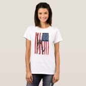 New York NYC Statue of Liberty USA Flag T-Shirt (Vorne ganz)