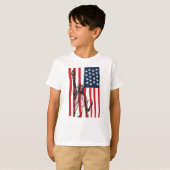 New York NYC Statue of Liberty USA Flag T-Shirt (Vorne ganz)