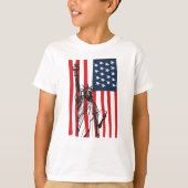New York NYC Statue of Liberty USA Flag T-Shirt (Vorderseite)