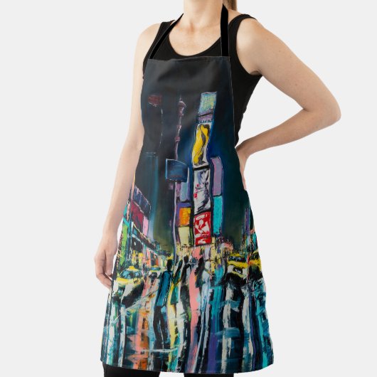 "New York" Ölgemälde, eine nächtliche Aussicht auf Schürze (InSitu)