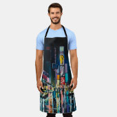 "New York" Ölgemälde, eine nächtliche Aussicht auf Schürze (Getragen)