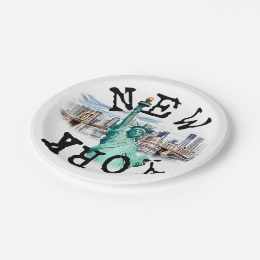 New York Pappteller (Schrägansicht)