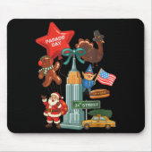 New York Parade Day Thanksgiving Santa Taxi  Mousepad (Vorne)