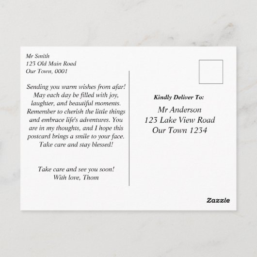 New York Park Wasserfarbenfrohe Wünsche Postkarte (Rückseite)