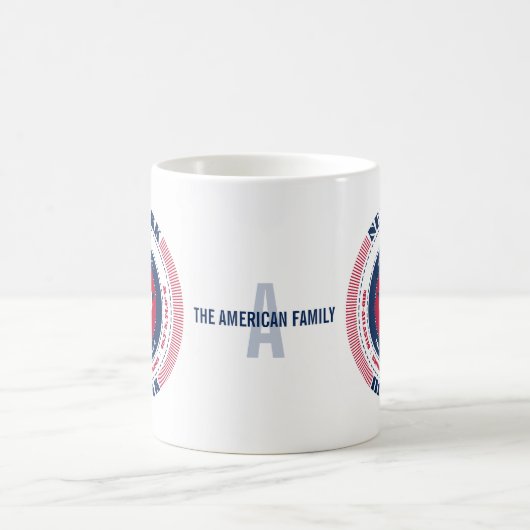 New York Patriotic Circular Monogram Tasse (Mittel)
