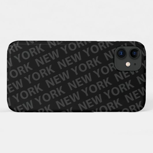 New York Pattern Dark Gray Case-Mate iPhone Hülle (Rückseite (Horizontal))
