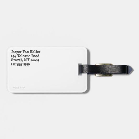 New York Pattern Dark Gray Gepäckanhänger (Rückseite horizontal)