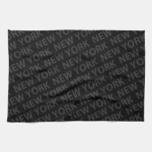 New York Pattern Dark Gray Handtuch (Horizontal)