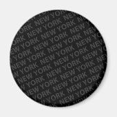 New York Pattern Dark Gray Magnet (Vorne)