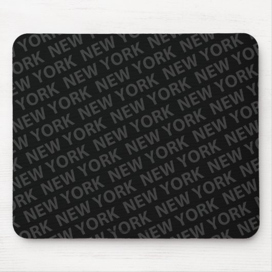 New York Pattern Dark Gray Mousepad (Vorne)