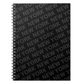 New York Pattern Dark Gray Notizblock (Vorderseite)