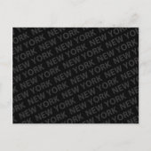 New York Pattern Dark Gray Postkarte (Vorderseite)