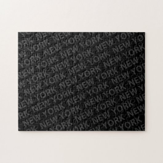 New York Pattern Dark Gray Puzzle (Horizontal)