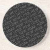 New York Pattern Dark Gray Untersetzer (Vorne)