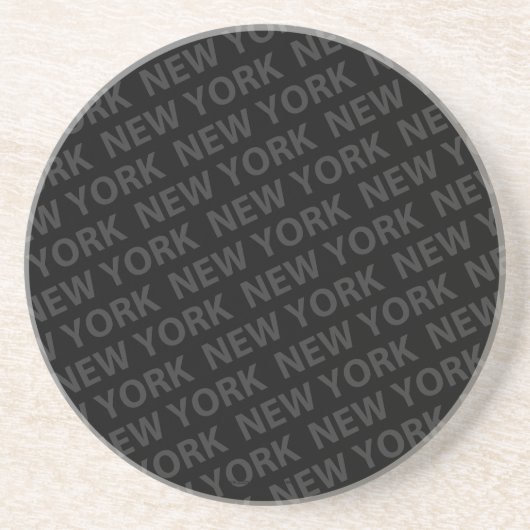 New York Pattern Dark Gray Untersetzer (Vorne)