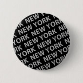 New York Pattern Gray Button (Vorderseite)